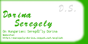dorina seregely business card